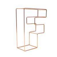 Copper Wire Letter F 15 cm