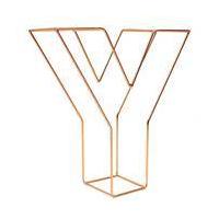 Copper Wire Letter Y 15 cm