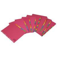 concord bright a4 5 part subject dividers 1 set of 5 50699