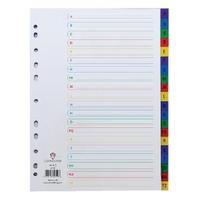 Concord Polypropylene A4 Index A-Z Multicoloured 65799