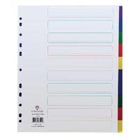 concord polypropylene a4 divider extra wide 10 part multicoloured