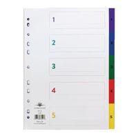 Concord 1-5 A4 Multicoloured Polypropylene Index 66299