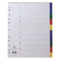 Concord Polypropylene A4 Index Extra Wide 1-10 Multicoloured 67199