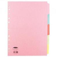 Concord Pastel A4 5-Part Subject Dividers 1 Set of 5 71199J11