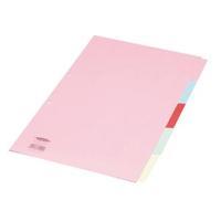 concord pastel foolscap 5 part subject divider 71299j12