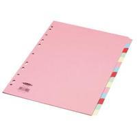 concord pastel a4 15 part subject divider 71599j15