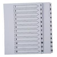 concord a4 unpunched presentation 1 12 index dividers pack of 10 75301