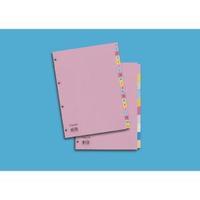 Concord Pastel A4 5-Part Reinforced Subject Divider 77099