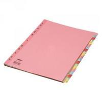 concord pastel a4 20 part a z reinforced subject divider 7729972