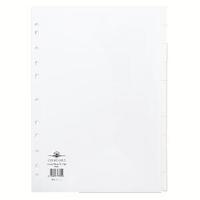 concord a4 subject divider extra wide for punched pocket 10 part