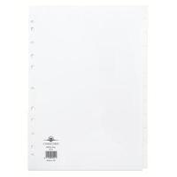 concord a4 white 12 part subject divider pack of 20 79501