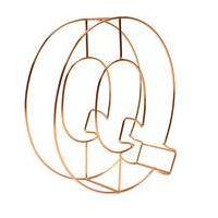 Copper Wire Letter Q 15 cm