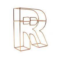 Copper Wire Letter R 15 cm