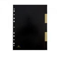 Concord Noir 5 Part Divider Black and Gold A4 7737-NOI