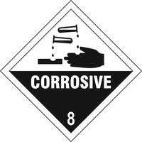 Corrosive 8 - Labels (250 x 250mm Pack of 10)