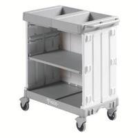 compact maid service trolley 900 grey 381650