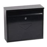 correo black steel post box