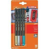 Colour pen Edding 4-1200-4-1999 Gold, Silver, Red (metallic), Green (metallic) Round 1 - 3 mm 4 pc(s)