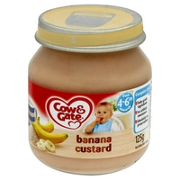 cow gate banana custard from 4 6m onwards 125g