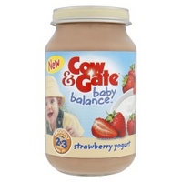 cow gate baby balance stages 2 3 strawberry yogurt 200g