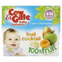 Cow & Gate - Fruit Cocktail 100% Fruit with Vitamin C 4-36 Months X 4