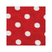 Cotton Poplin Fabric Large Spot - Red