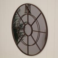 compass circular garden mirror by smart garden