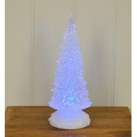 colour changing glitter christmas tree 27cm