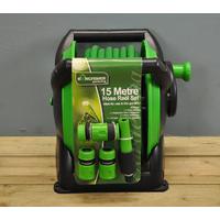 Compact Garden Hose Reel Set (15m) by Kingfisher