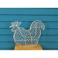 cockerel shaped metal topiary frame by burgon ball