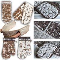 Cooking Words Single Oven Mitt - 2 Assorted Designs.