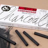 Compressed Charcoal Black. Set of 12