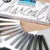 compressed charcoal assorted grey set of 12