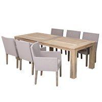 CORONA OUTDOOR DINING SET in Teak