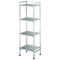 Cooke & Lewis Peak Chrome Effect Freestanding Shelving Unit (H)1050mm (W)325mm