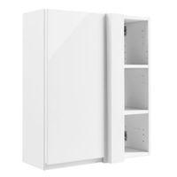 cooke lewis marletti gloss white corner wall cabinet w60cm