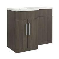 cooke lewis ardesio woodgrain effect bodega grey vanity toilet unit