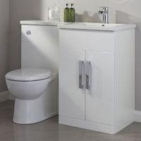 Cooke & Lewis Ardesio Gloss White RH Vanity & Toilet Pack