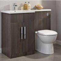 Cooke & Lewis Ardesio Bodega Grey LH Vanity & Toilet Pack