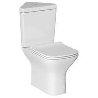Cooke & Lewis Lanzo Contemporary Close-Coupled Corner Toilet with Soft Close Seat