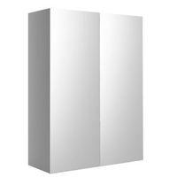 Cooke & Lewis Santini Gloss White Mirrored Double Door Wall Cabinet (W)600mm