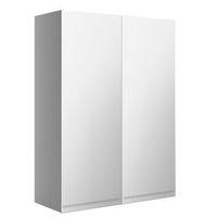 Cooke & Lewis Marletti Gloss White Mirrored Double Door Wall Cabinet (W)600mm