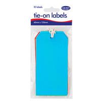 County Stationery Tie On Labels - Assorted Colours 10 X 12 Packs