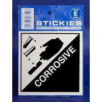 Corrosive Warning Sticker