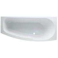 cooke lewis perdita rh acrylic pear shower bath l1695mm w750mm