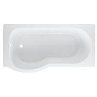 Cooke & Lewis Adelphi LH Acrylic Curved Shower Bath (L)1500mm (W)800mm