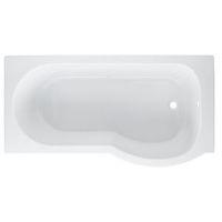 Cooke & Lewis Adelphi RH Acrylic Curved Shower Bath (L)1500mm (W)800mm