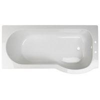 Cooke & Lewis Adelphi RH Acrylic Curved Shower Bath (L)1675mm (W)850mm