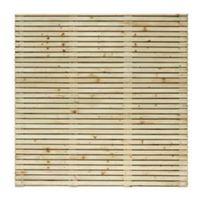 contemporary slatted fence panel w179m h1793m pack of 5