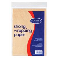County Stationery 75 X 100cm Brown Wrapping Paper - 1 Sheet
